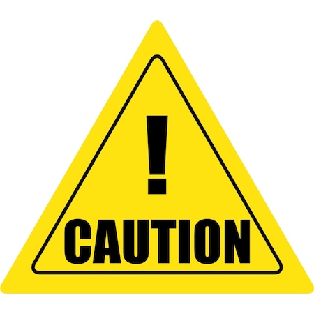 5S Supplies CAUTION YIELD SIGN 12in Diameter Non Slip Floor Sign FS-YLDCAUT-12